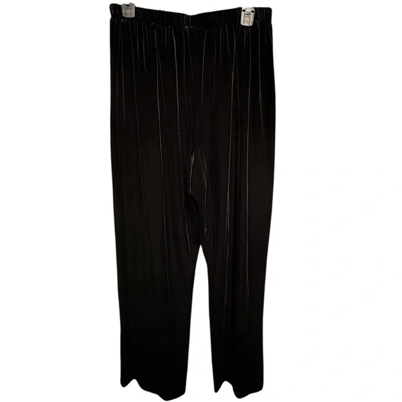 alex evenings dress pants Silky Chiffon High-Waist Straight-Leg Pant main image 1